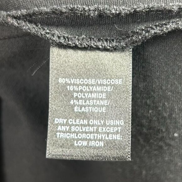 Lafayette 148 New York Black Draped Ruched Sheath Dress Size 0‎ Cowl Neckline - Picture 7 of 8